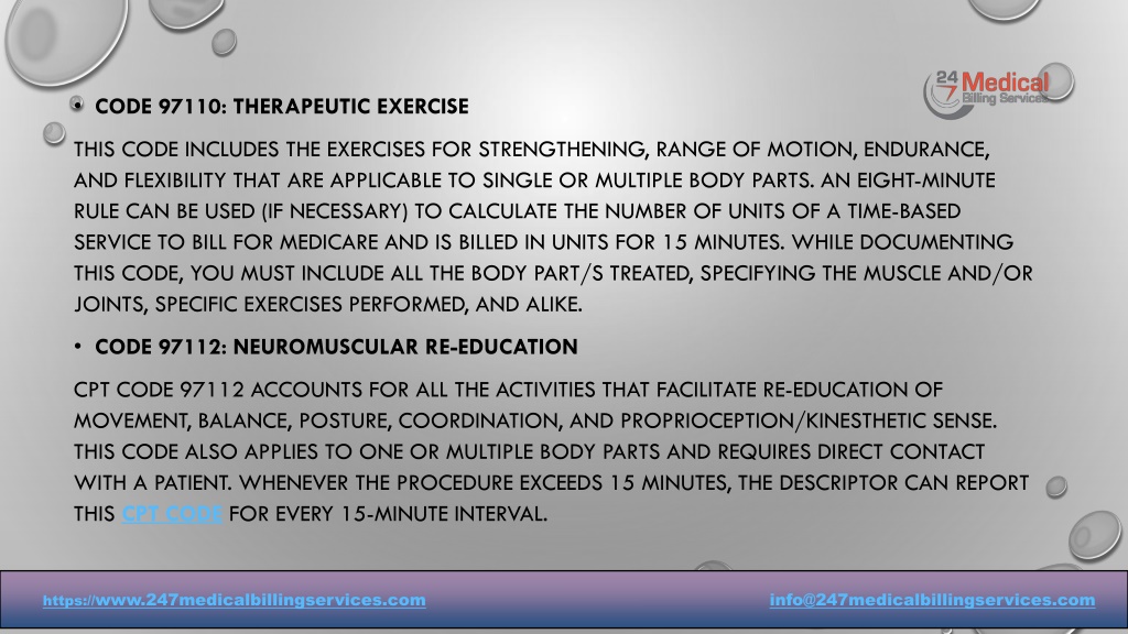 PPT CPT Codes For Physical Therapy Billing PDF PowerPoint