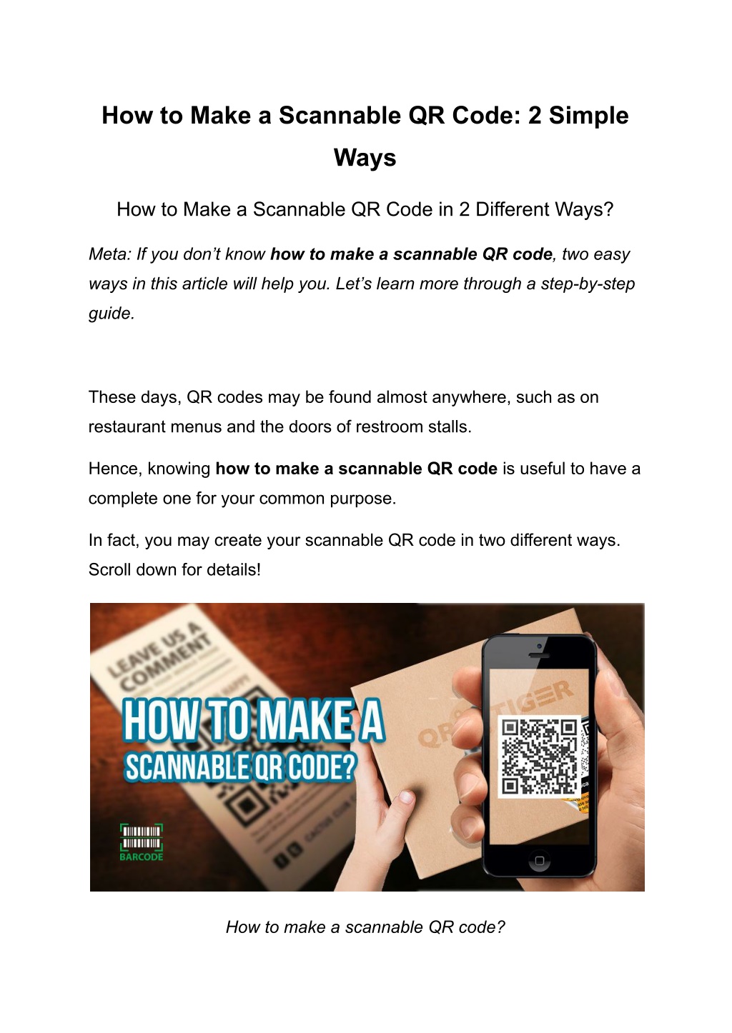 PPT How To Make a Scannable QR Code PowerPoint Presentation, free