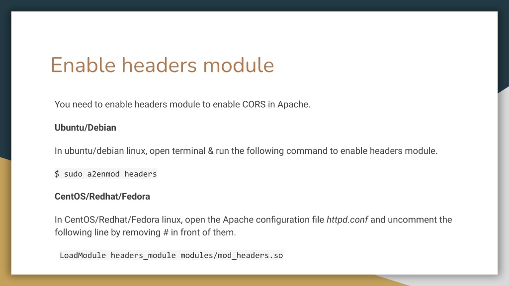 PPT How to Set AccessControlAllowOrigin (CORS) Headers in Apache