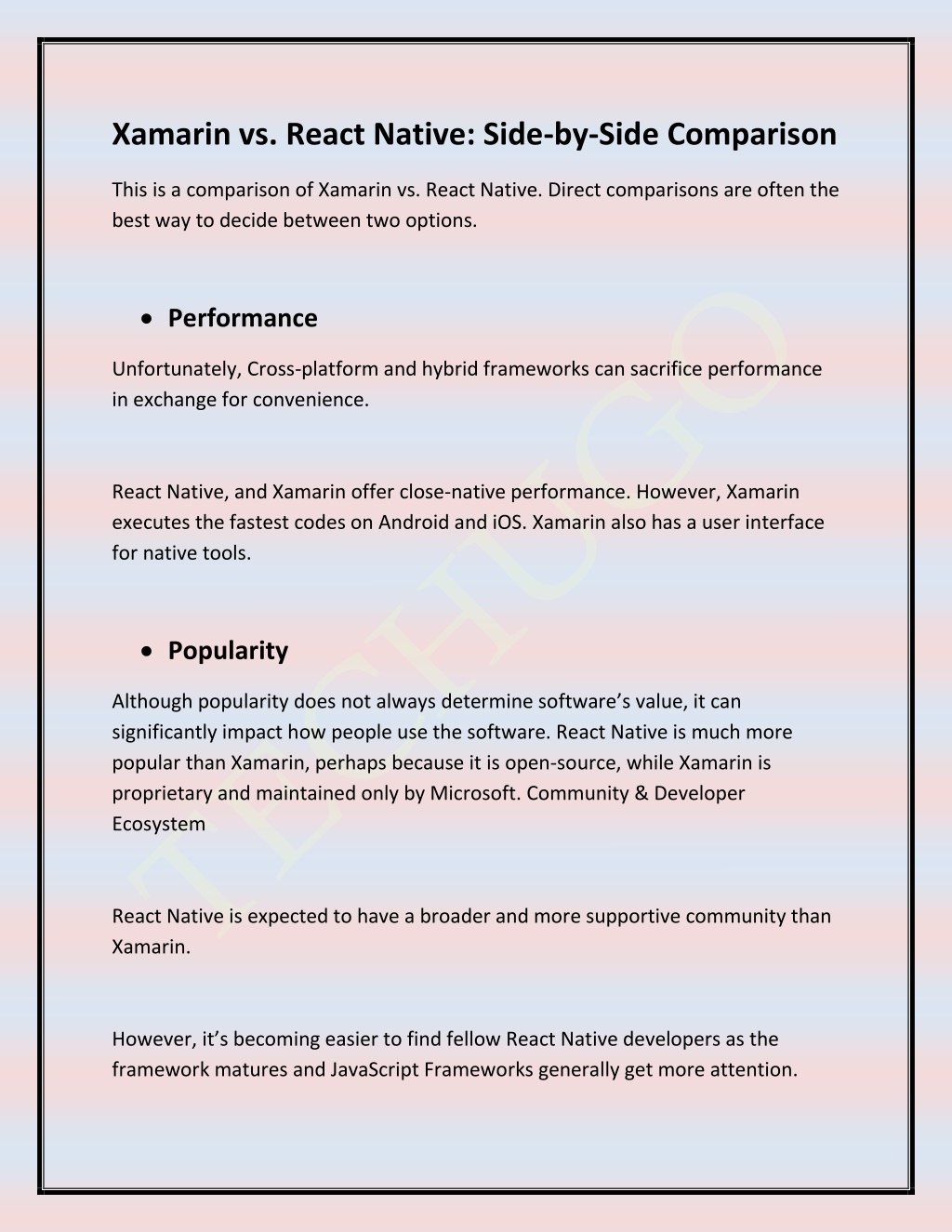 PPT Xamarin vs. React Native Which Software Should You Choose in 2023