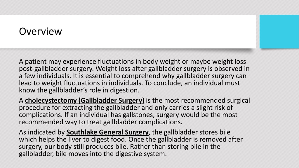 PPT Weight Loss Post Gallbladder Surgery PowerPoint Presentation