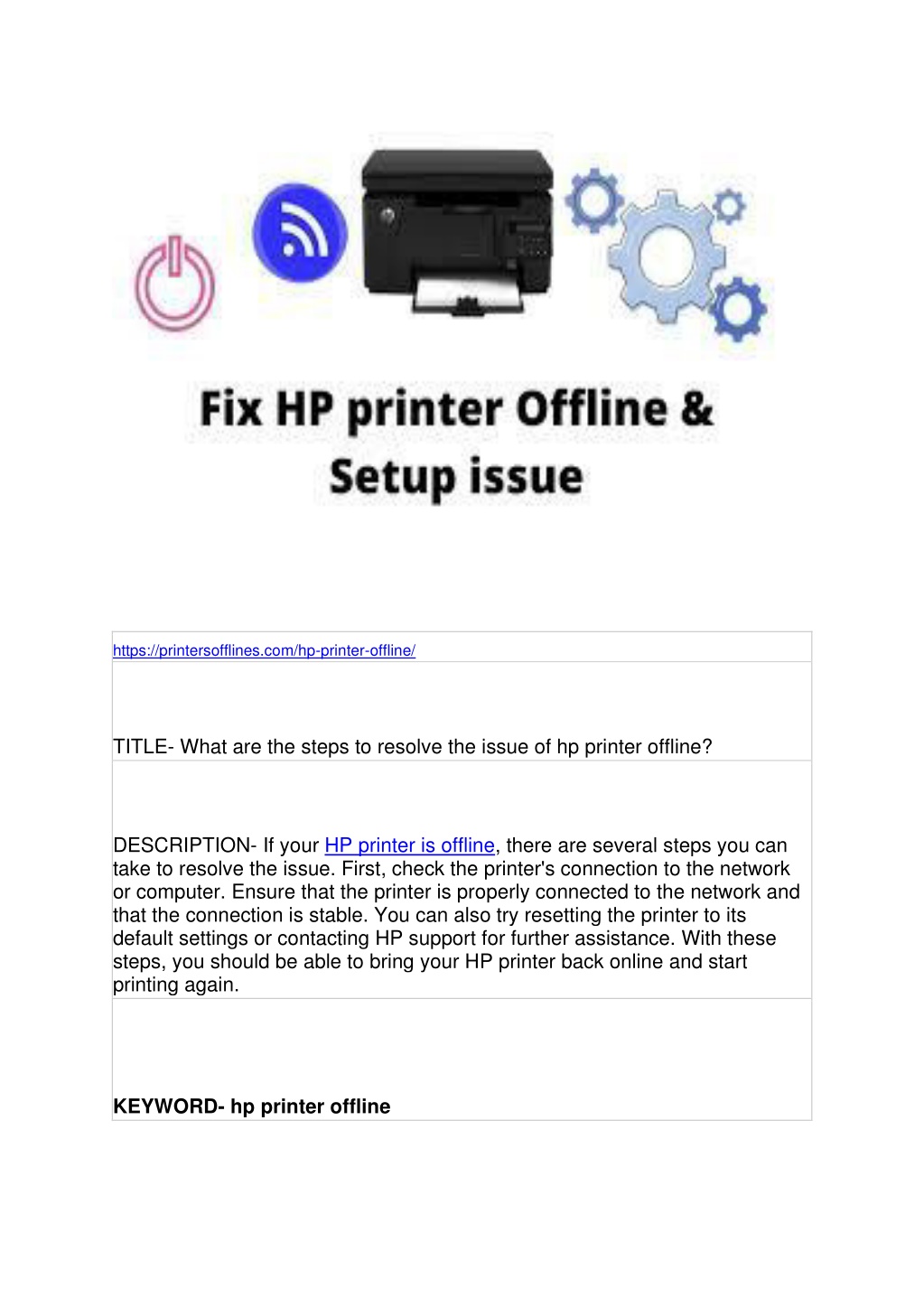 PPT What are the steps to resolve the issue of hp printer offline