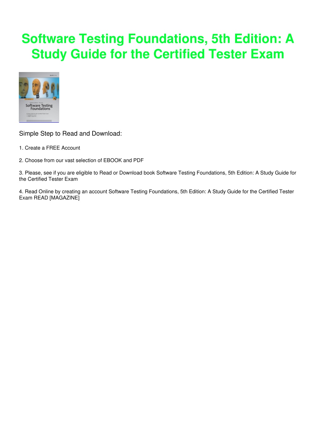 PPT Download⚡️ Software Testing Foundations, 5th Edition A Study