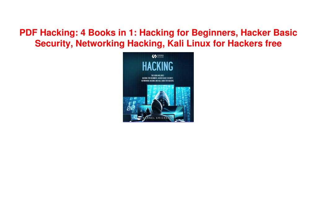 PPT PDF Hacking 4 Books in 1 Hacking for Beginners, Hacker Basic Security, Network