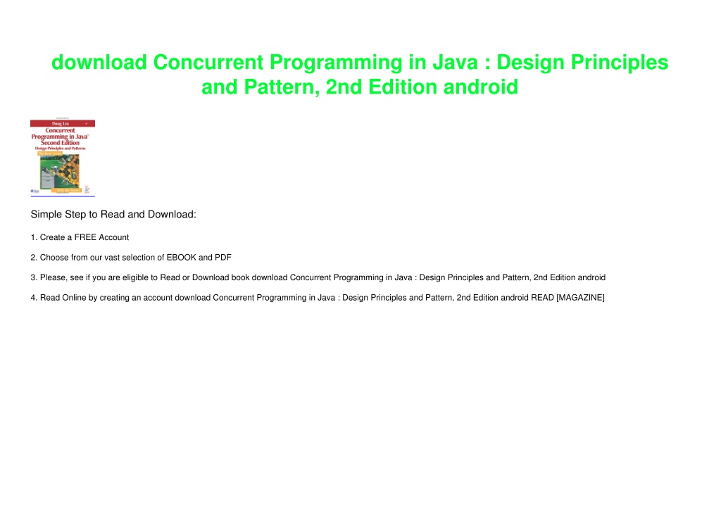 PPT download Concurrent Programming in Java Design Principles and