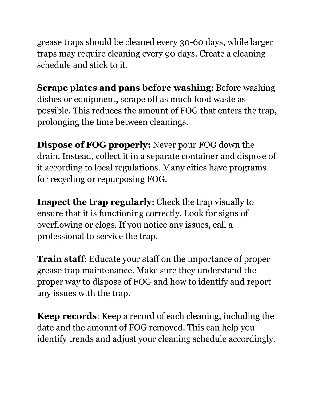 PPT Guideline for Maintaining and Cleaning Grease Traps PowerPoint Presentation ID12085328