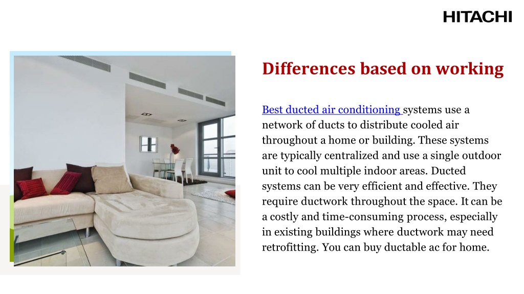 PPT Comparison of Ducted vs. Ductless Air Conditioning Systems