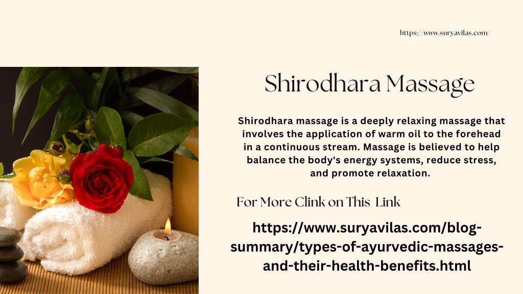 PPT Types of Ayurvedic Massages PowerPoint Presentation, free