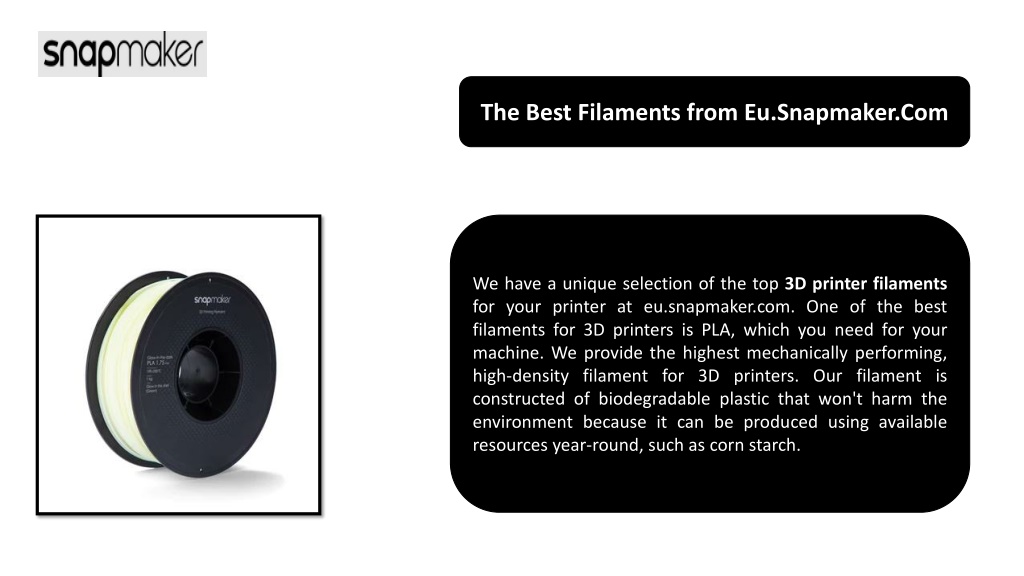 PPT The Best Filaments from PowerPoint Presentation