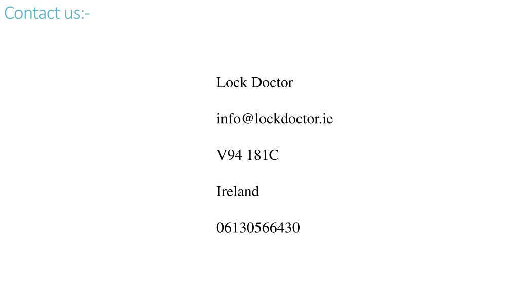 PPT Key Cutting Galway Lockdoctor.ie PowerPoint Presentation, free