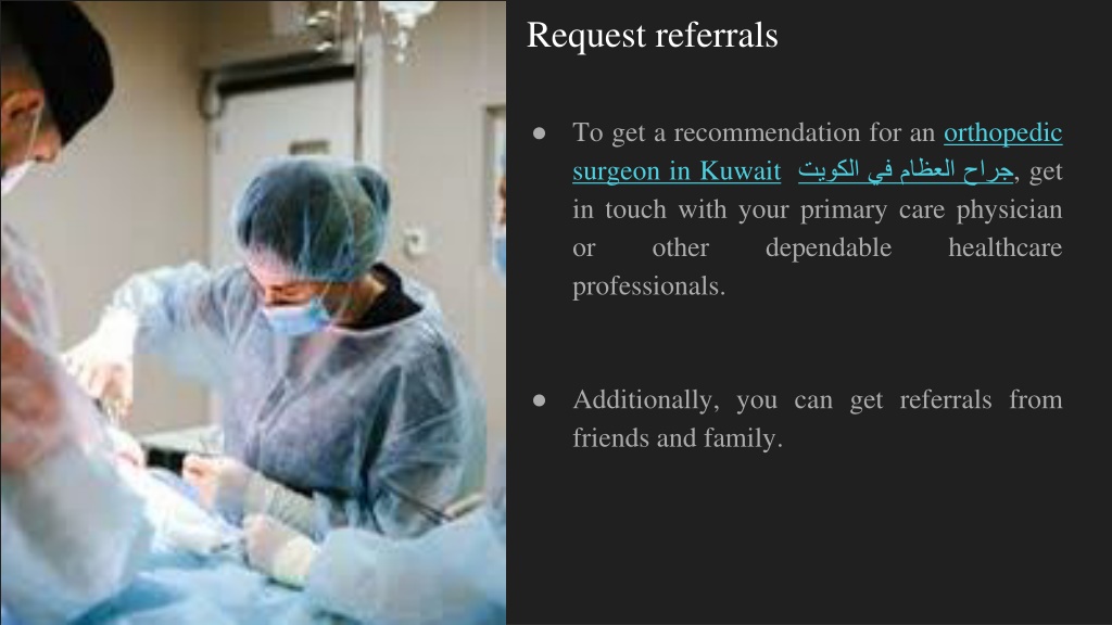 PPT Tips to Choose the Right Orthopedic Surgeon PowerPoint