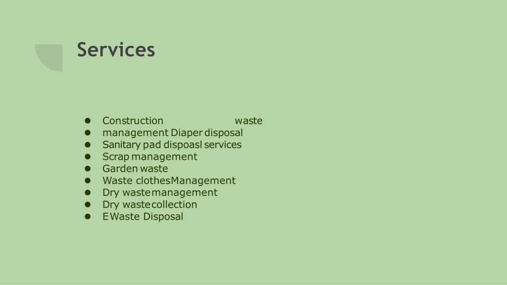 PPT Building waste management and disposal in Kochi GREEN LAND ECO