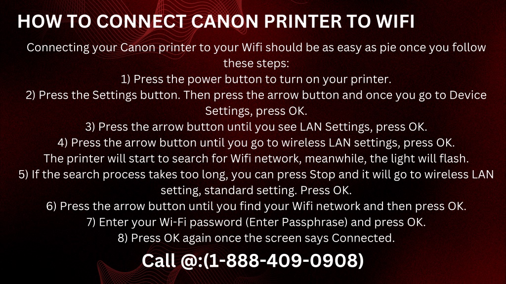 PPT - HOW TO CONNECT CANON PRINTER TO WIFI PowerPoint Presentation