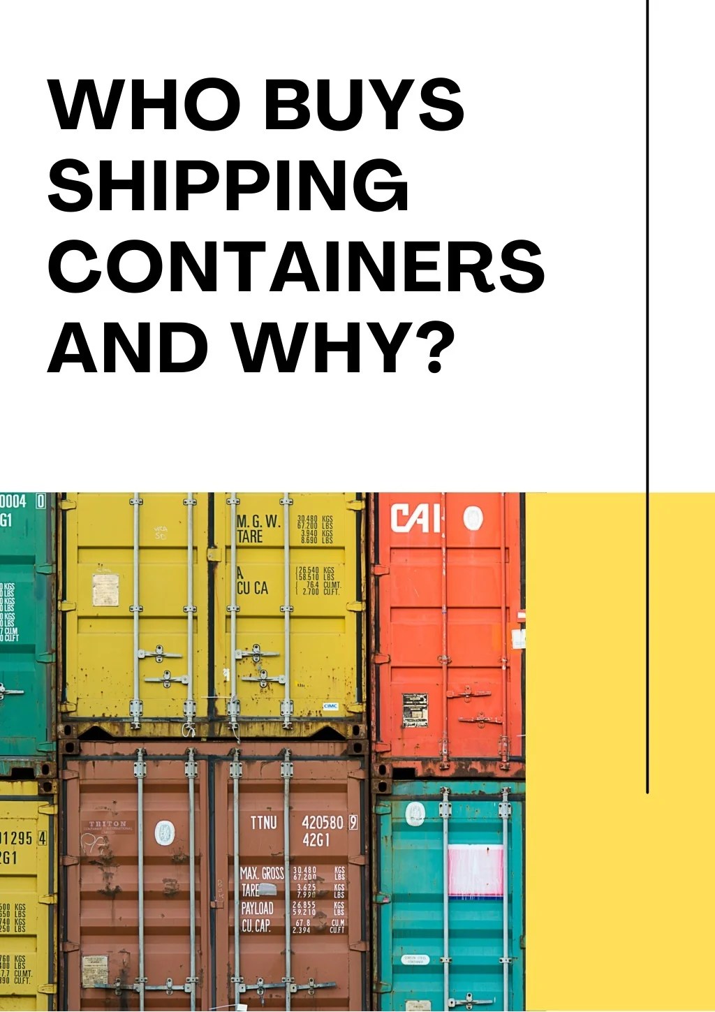PPT Who Buys Shipping Containers and Why? PowerPoint Presentation