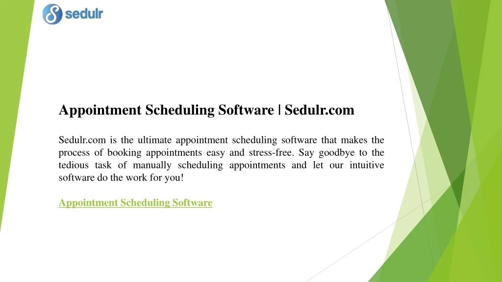 PPT Appointment Scheduling Software PowerPoint