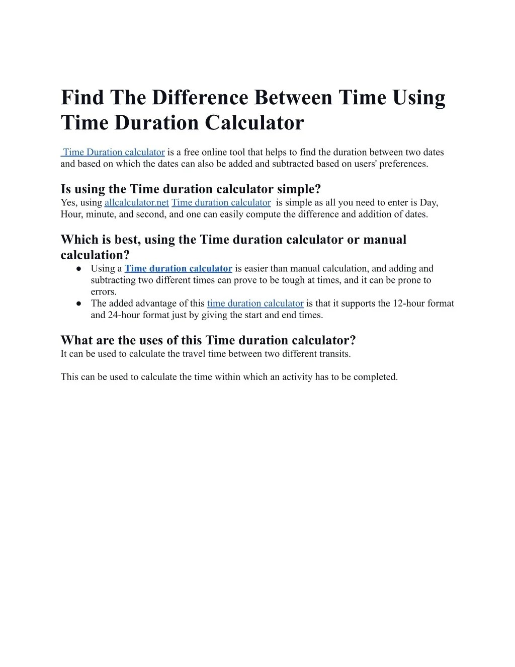 PPT Find The Difference Between Time Using Time Duration Calculator