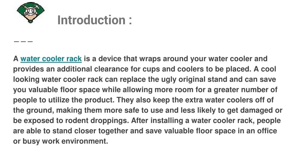 PPT Water Cooler Rack PowerPoint Presentation, free download ID