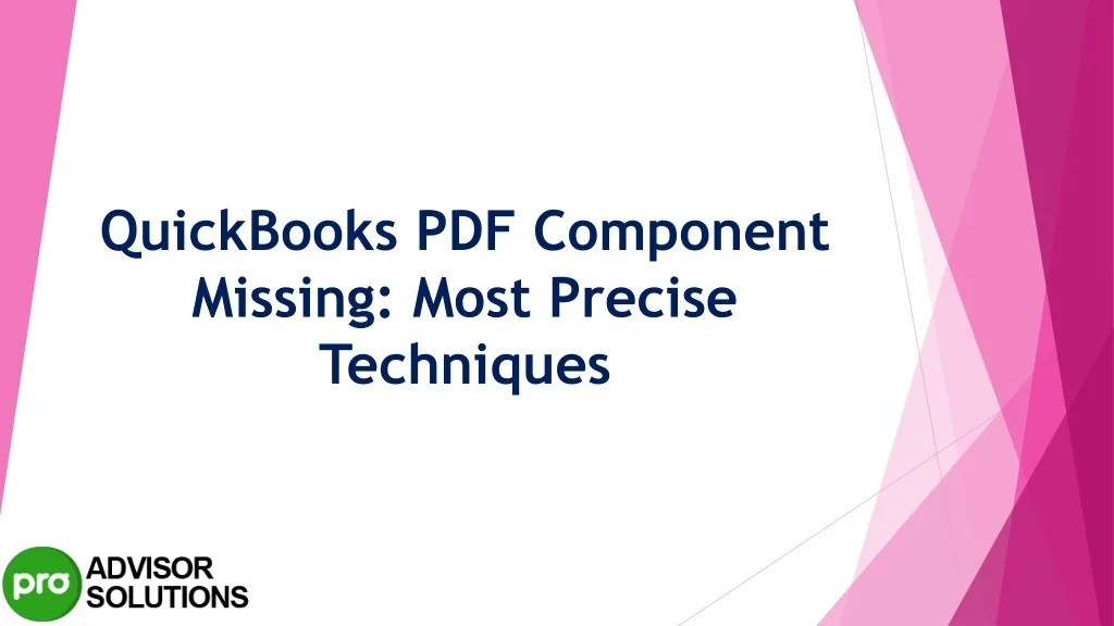 PPT Easy troubleshooting guide to fix QuickBooks PDF component