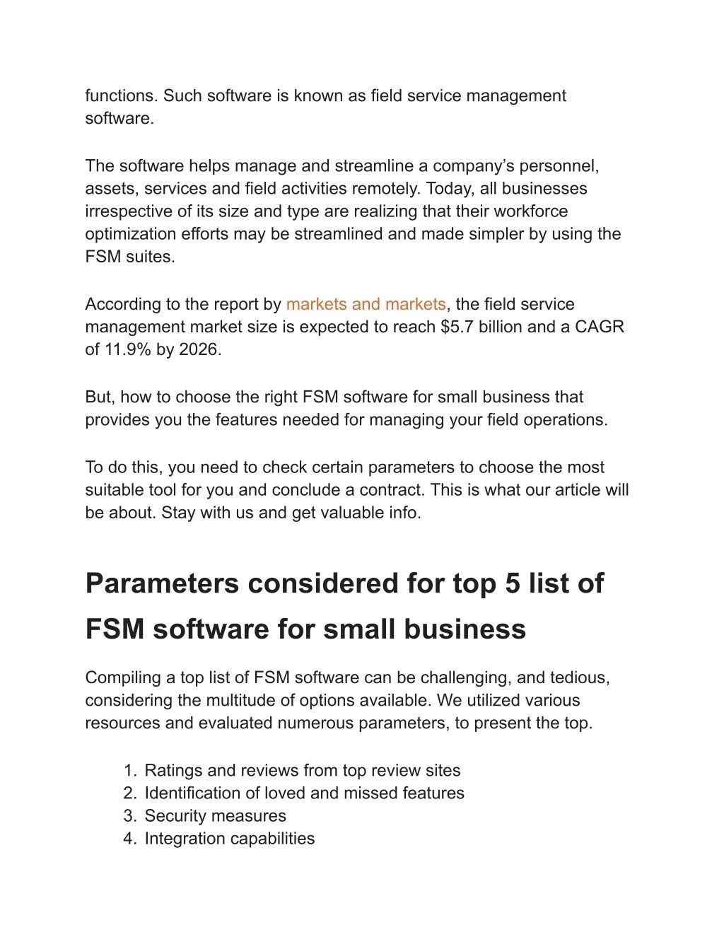 PPT Top 5 Field Service Management Software for Small Businesses