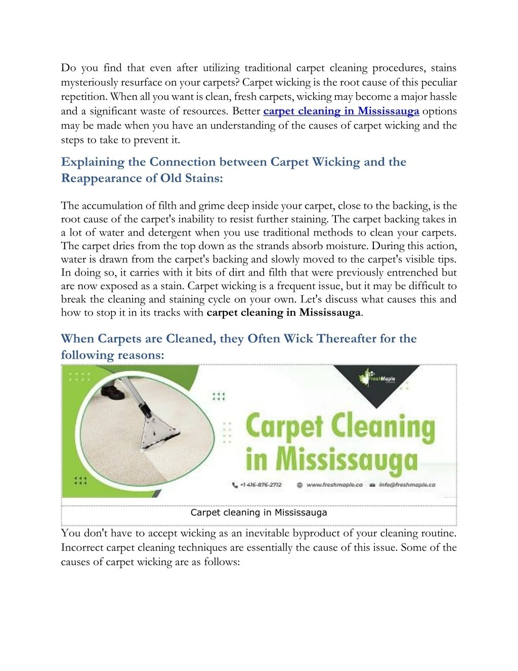 PPT What Is Wicking When We Talk About Carpet Cleaning In Mississauga