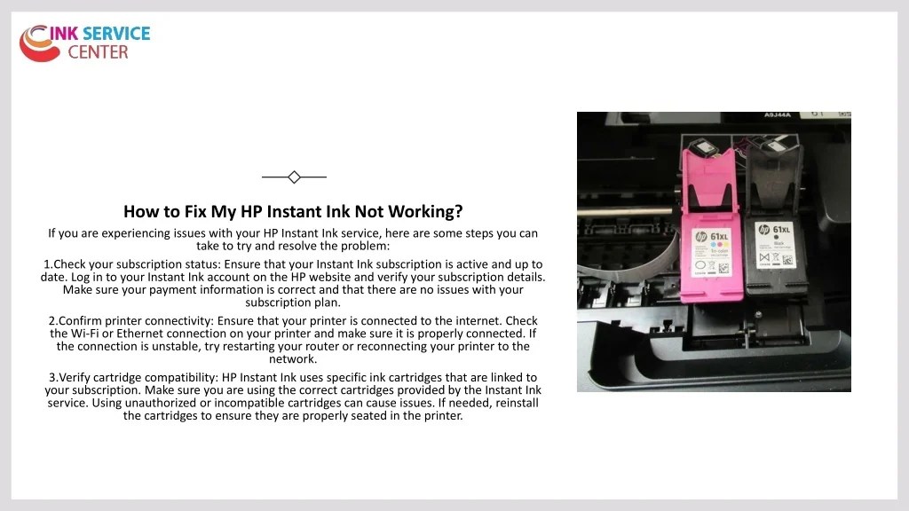 PPT How to Fix My HP Instant Ink Not Working? PowerPoint Presentation
