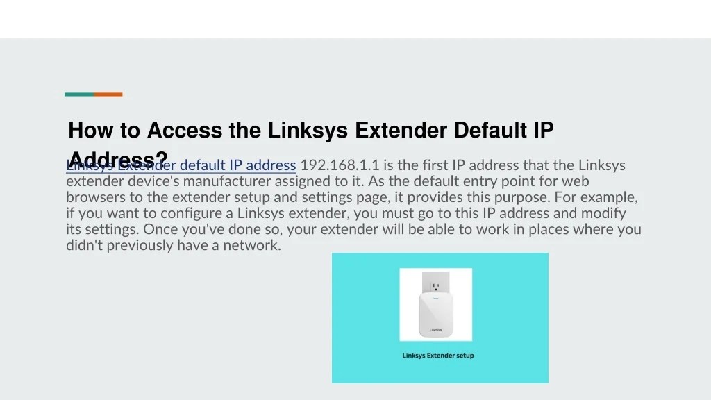 PPT How to Access the Linksys Extender Default IP Address_ (4