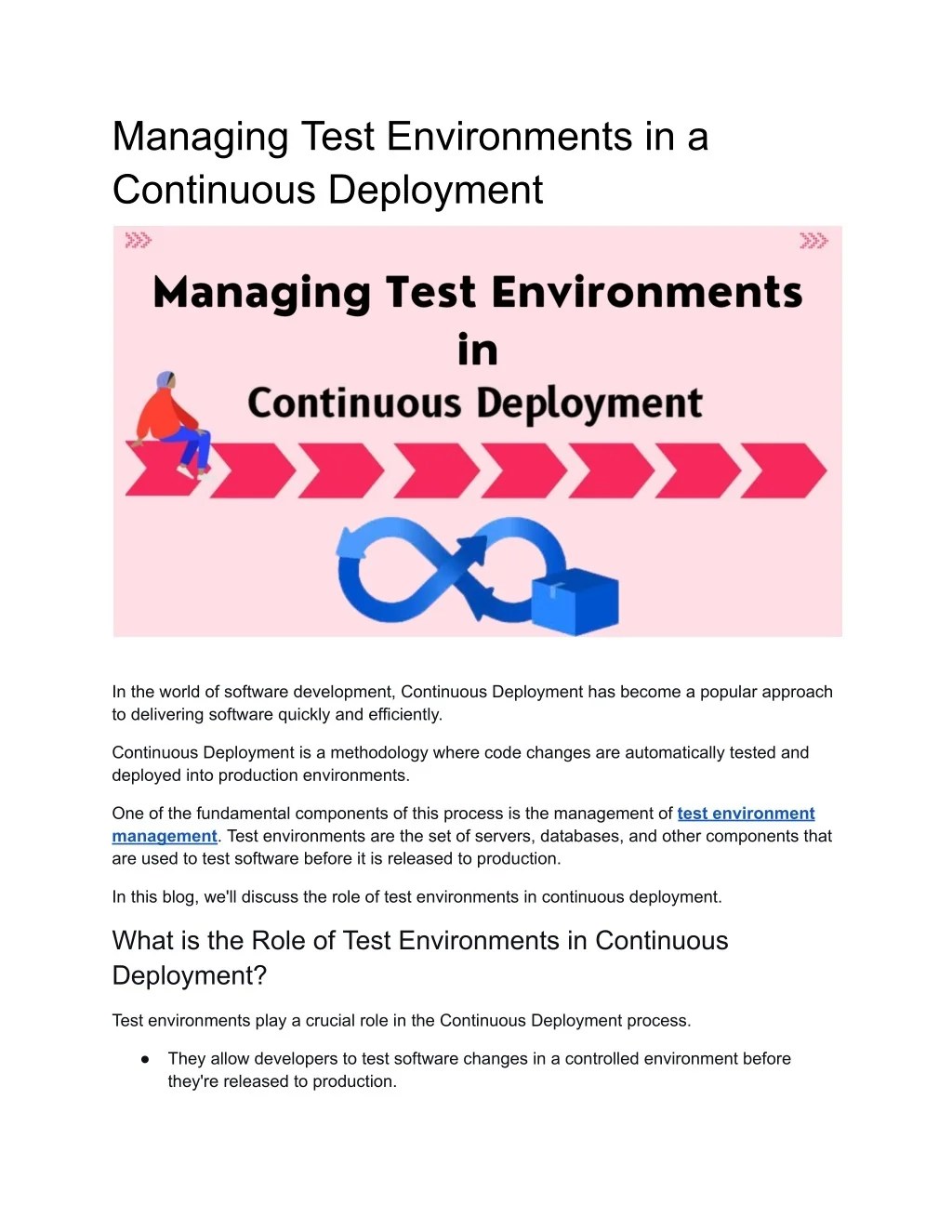 PPT Managing Test Environments in a Continuous Deployment PowerPoint