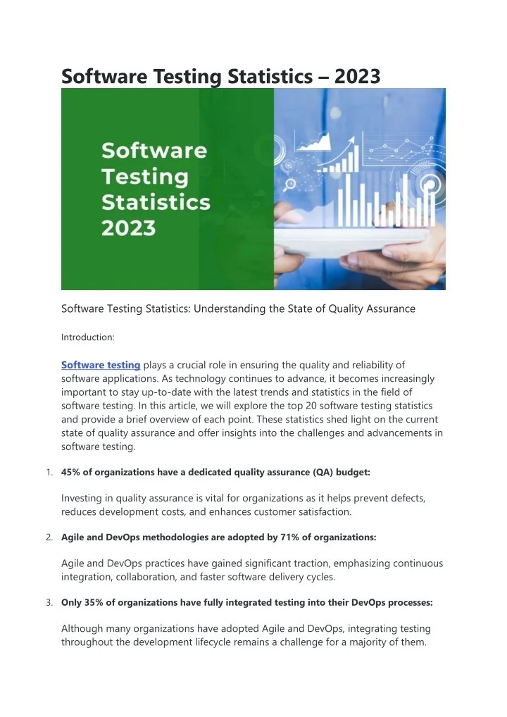PPT Software Testing Statistics PowerPoint Presentation, free