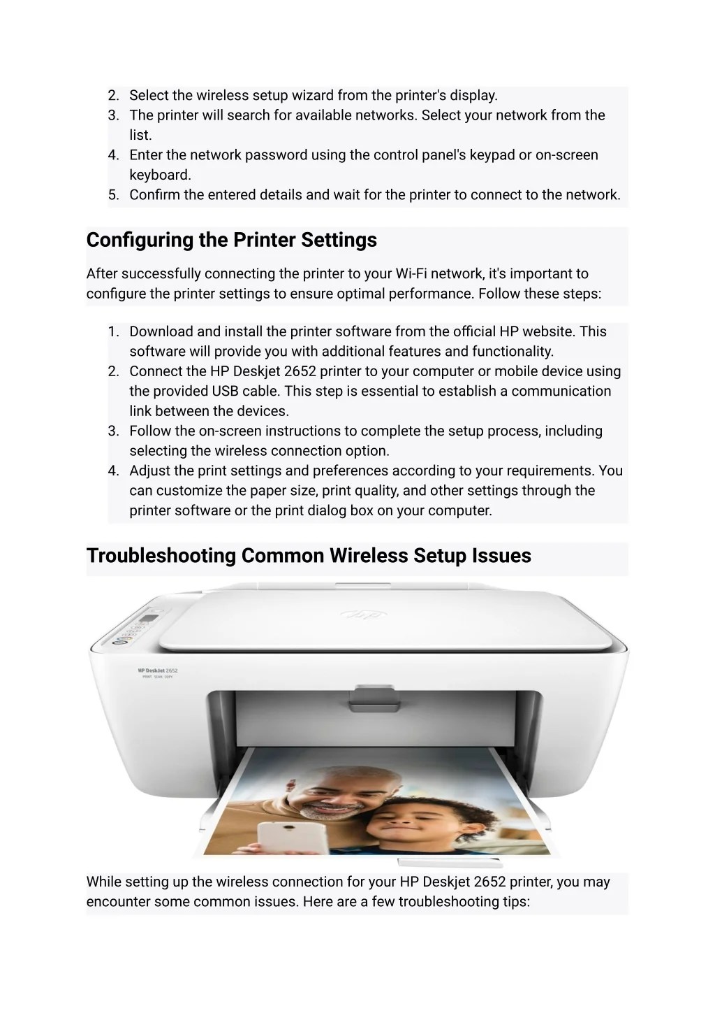 PPT Understanding the Wireless Setup Process for HP Deskjet 2652