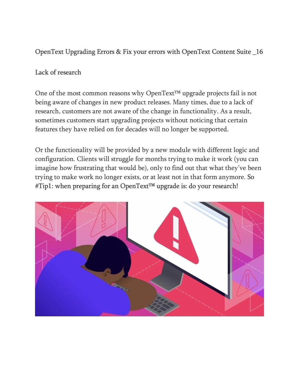PPT - OpenText Upgrading Errors & Fix your errors with OpenText Content