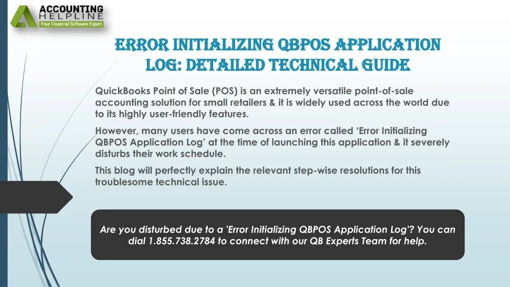 PPT A complete guide about Error Initializing QBPOS Application Log
