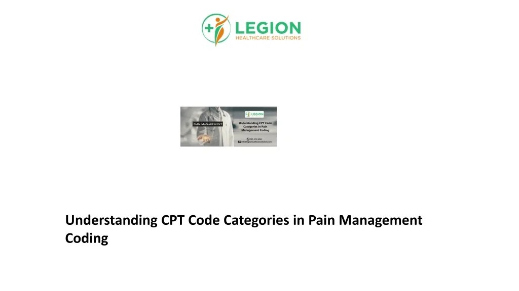 PPT Understanding CPT Code Categories in Pain Management Coding PowerPoint Presentation ID