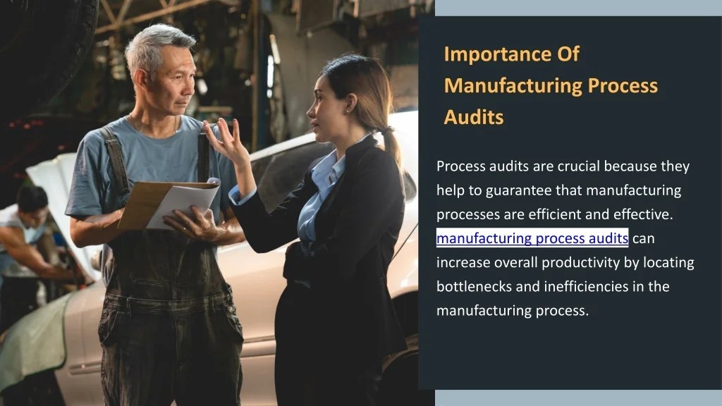 PPT A Comprehensive Guide To Manufacturing Process Audits PowerPoint