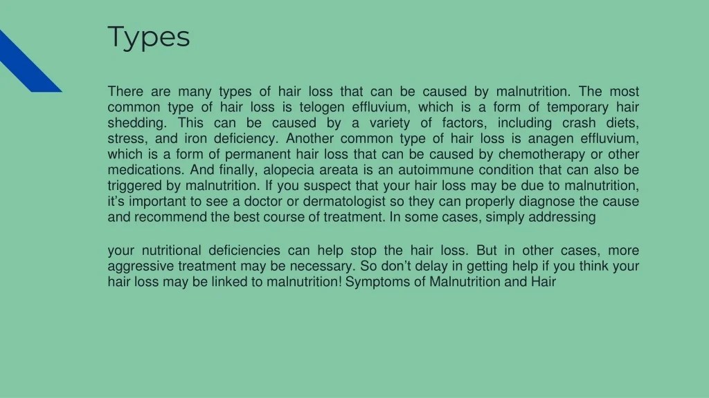 PPT The Link Between Malnutrition and Hair Loss How to Break the Cycle PowerPoint