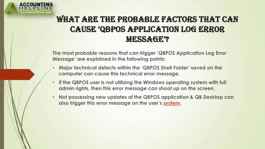 PPT An easy guide to troubleshoot Error Initializing QBPOS