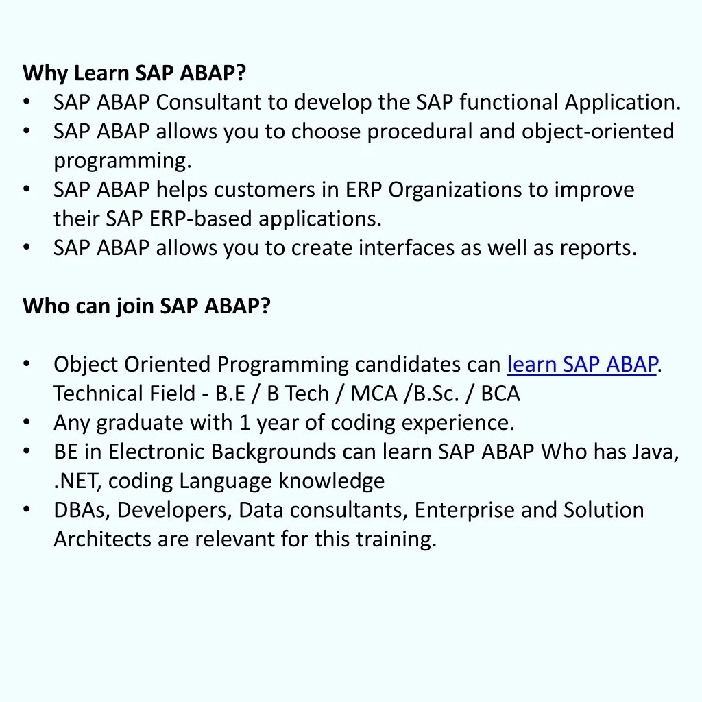 PPT How to an SAP ABAP Developer? Career Scope, Salary, Skills