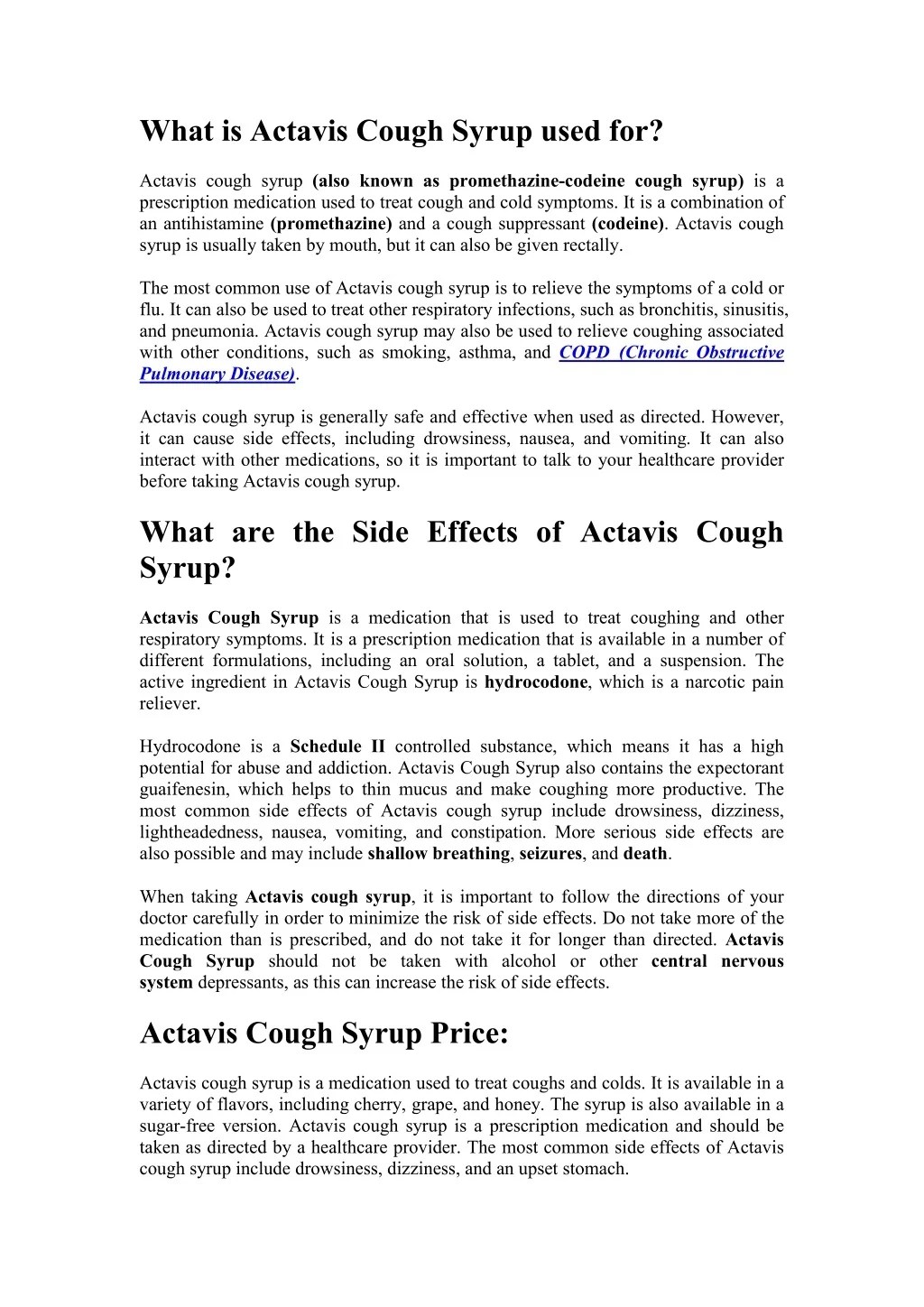 PPT What is Actavis Cough Syrup What are the Side Effects of