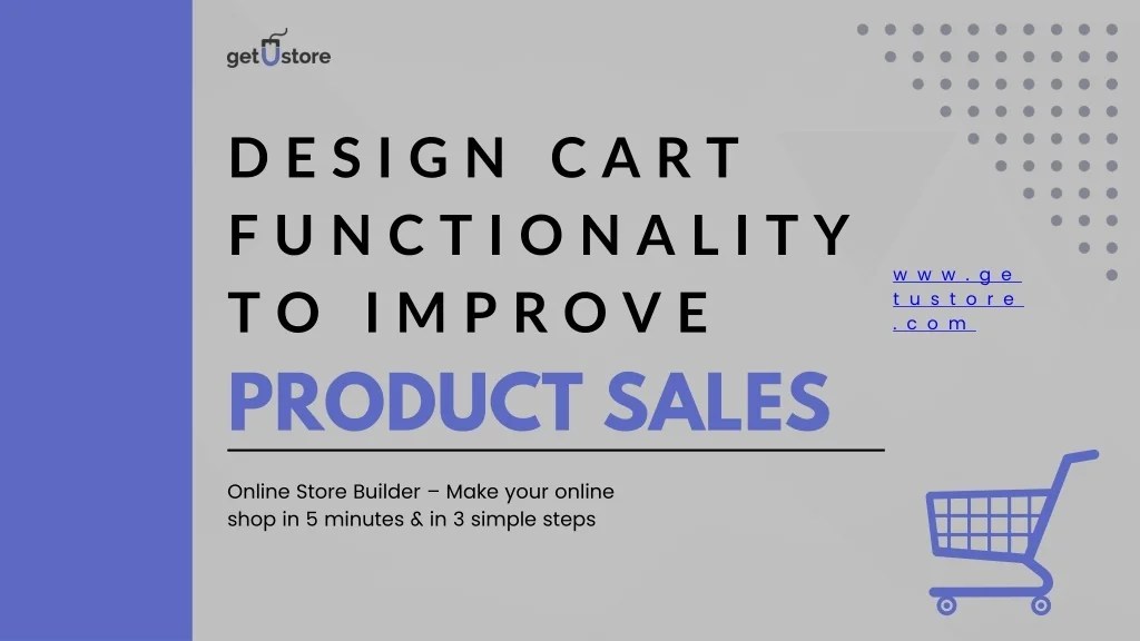 PPT Design cart functionality to improve product sales PowerPoint