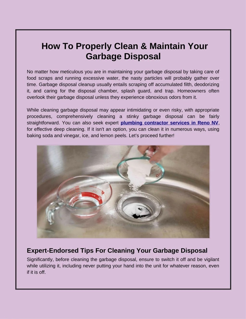PPT How To Properly Clean & Maintain Your Garbage Disposal PowerPoint