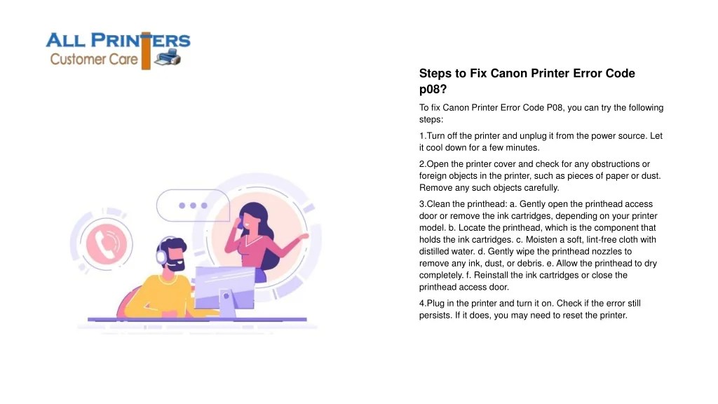 PPT Steps to Fix Canon Printer Error Code p08 PowerPoint Presentation