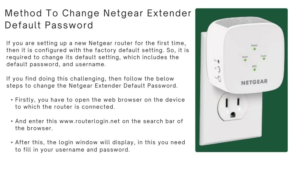 PPT How to Change Netgear Extender Default Password PowerPoint