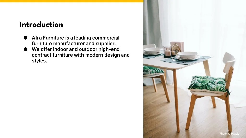 PPT Afra Furniture Commercial & Contract Grade Furniture