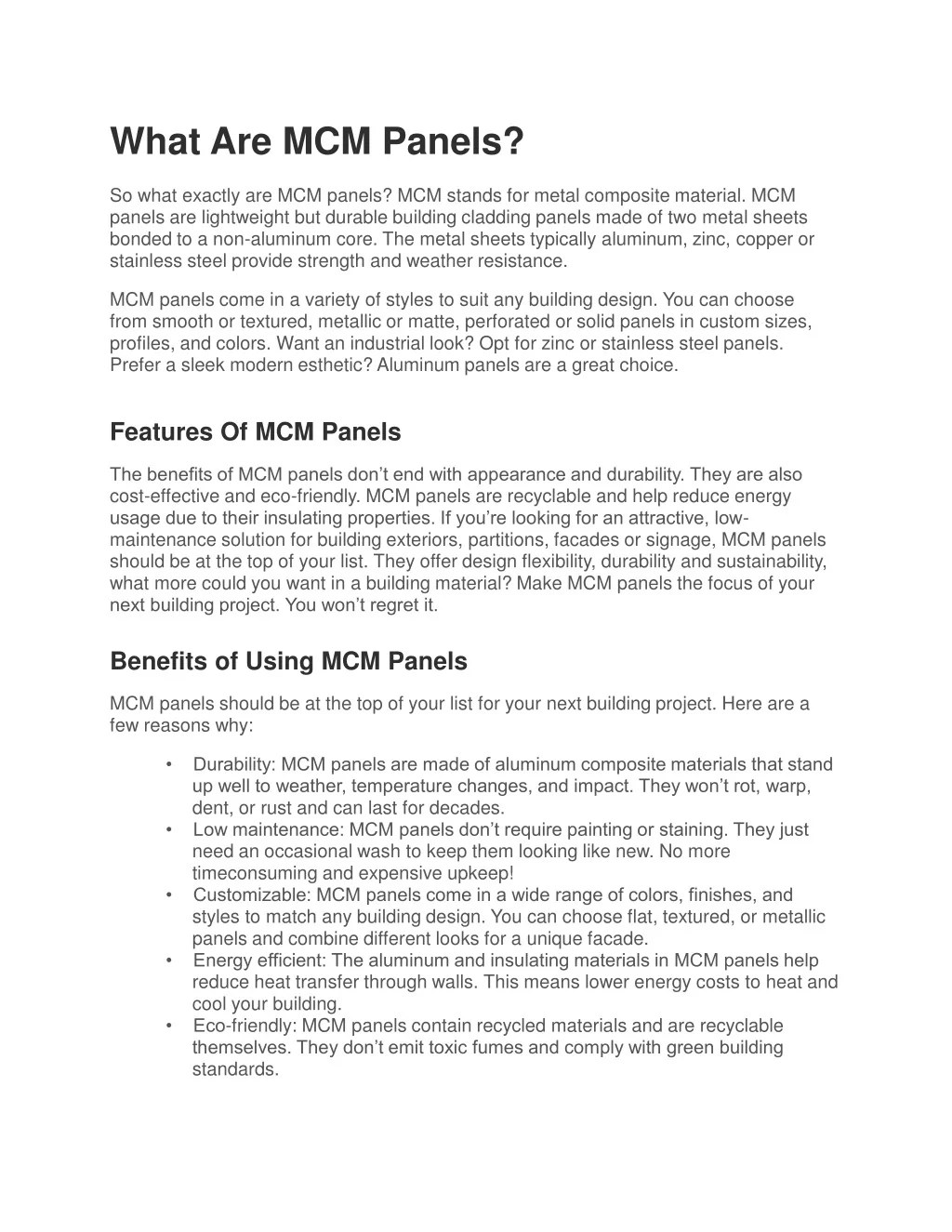 PPT Why MCM Panels Should Be Your Next Building Project PowerPoint