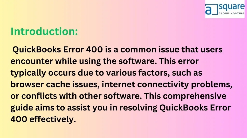 PPT Resolving QuickBooks Error 400 A Comprehensive Guide PowerPoint Presentation ID12293185