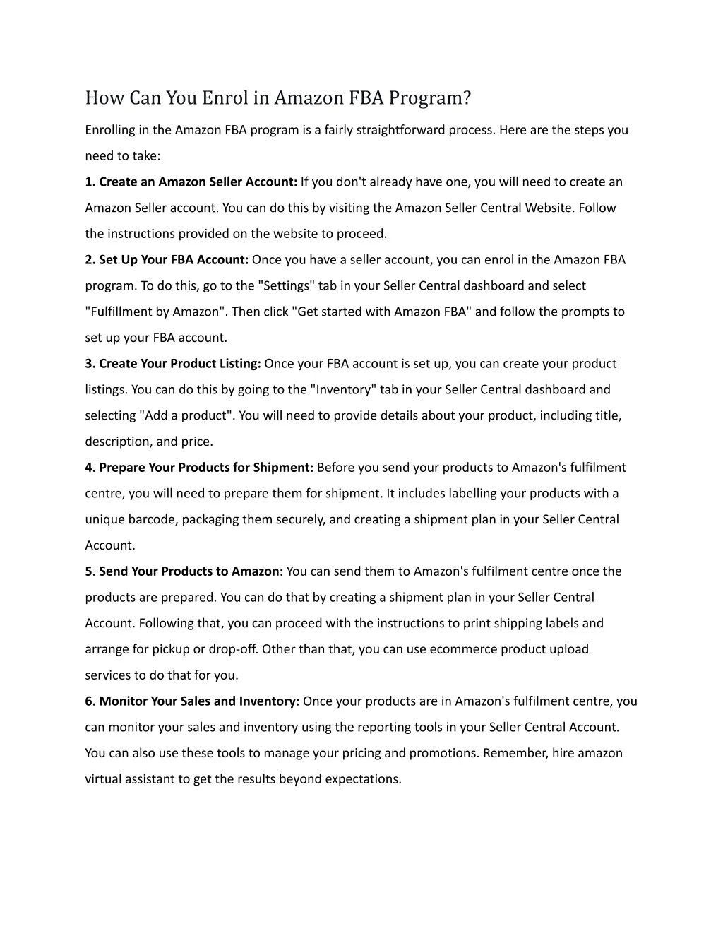 PPT Maximize Your Business With Amazon FBA Know It All PowerPoint Presentation ID12294376