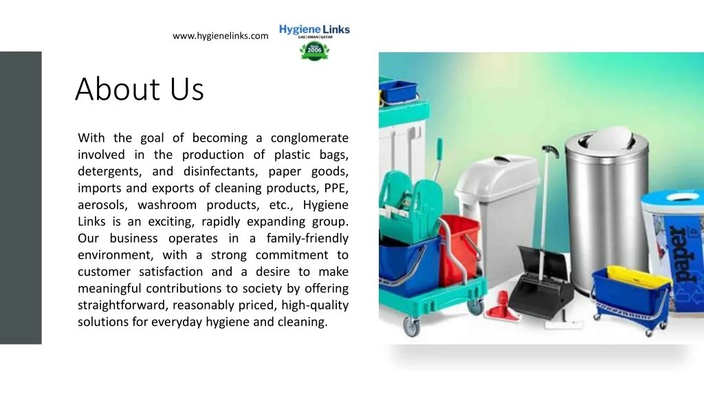 PPT Cleaning Products Manufacturers and Suppliers in the UAE