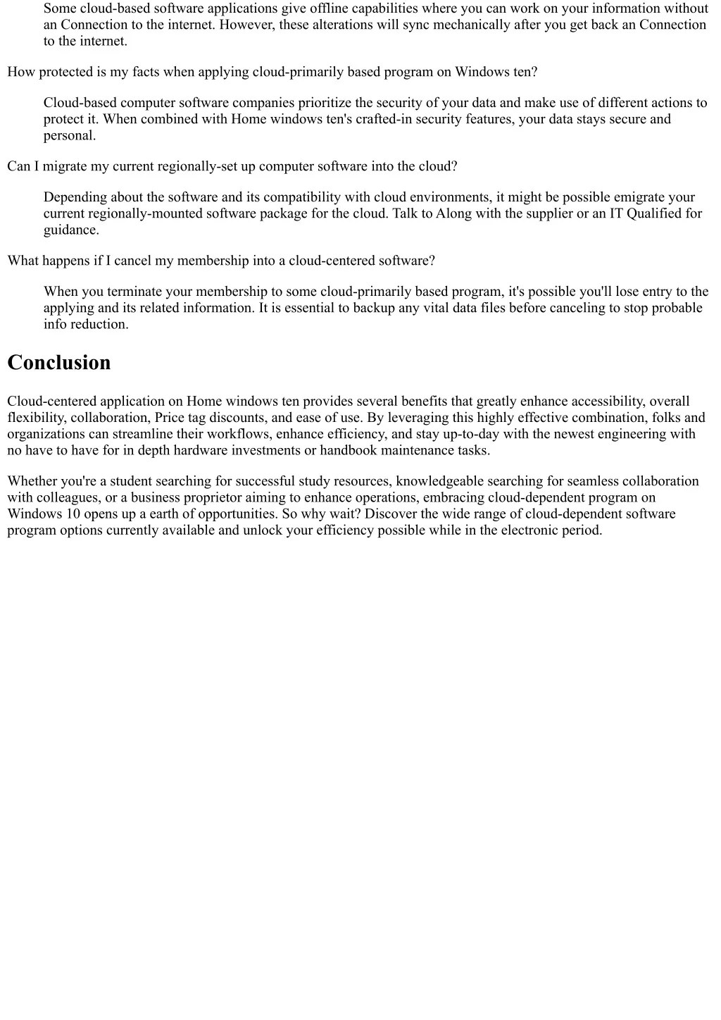 PPT The Benefits of CloudBased Software on Windows 10 PowerPoint