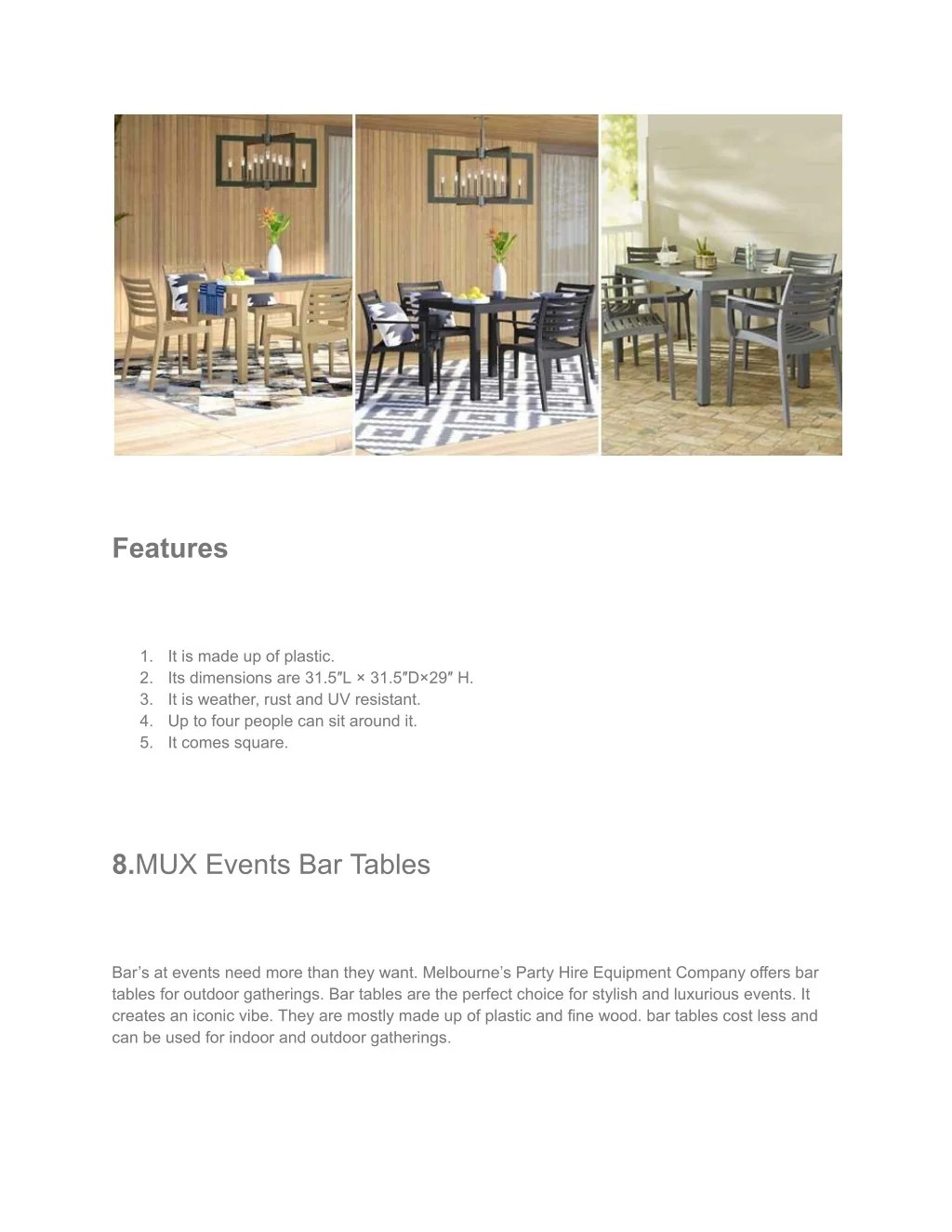 PPT 10 Best Outdoor Tables in Melbourne 2023 PowerPoint Presentation