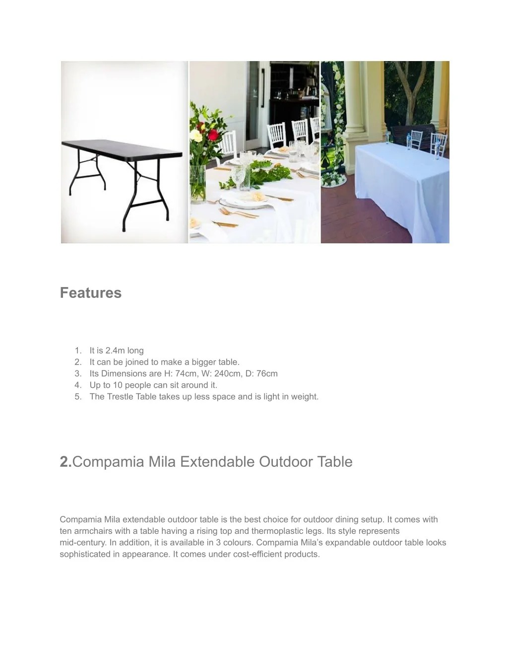 PPT 10 Best Outdoor Tables in Melbourne 2023 PowerPoint Presentation