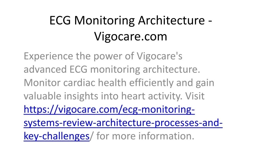 PPT ECG Monitoring Architecture PowerPoint